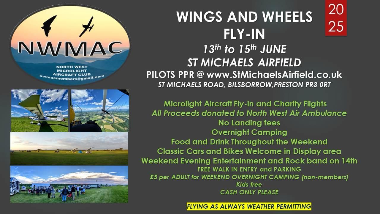 Wings and Wheels 2025 13th-15th June Preston
