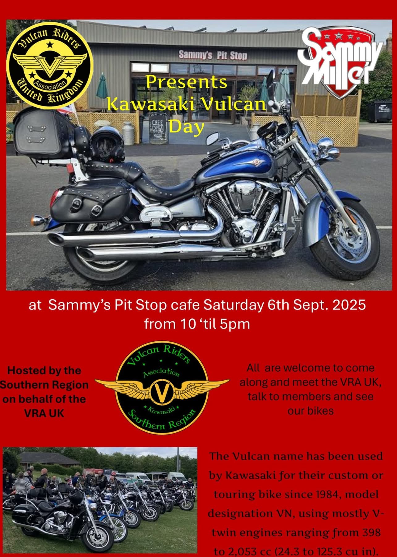 Sammy’s Pit Stop Cafe Saturday 6th September 2025
